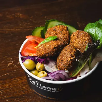 Falafel Salad at The Flame