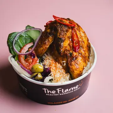 Lunch ¼ Chicken Peri Peri Bowl at The Flame