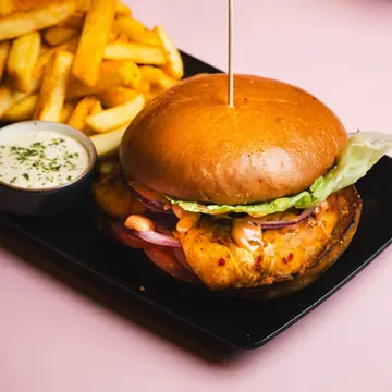 House-Special Peri Peri Burger at The Flame