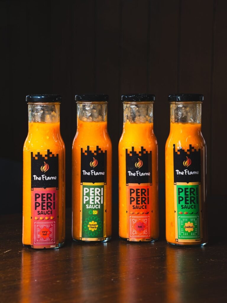 The Flame peri peri sauces